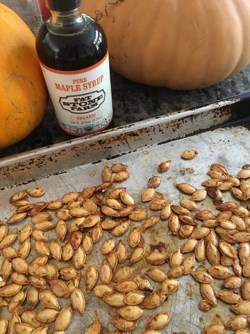 Salted Maple Roasted Pumpkin Seeds