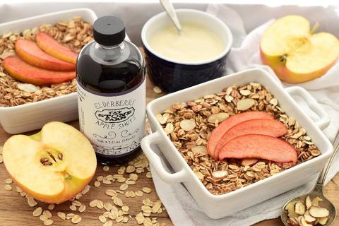 Baked Oatmeal with Maple Sauce