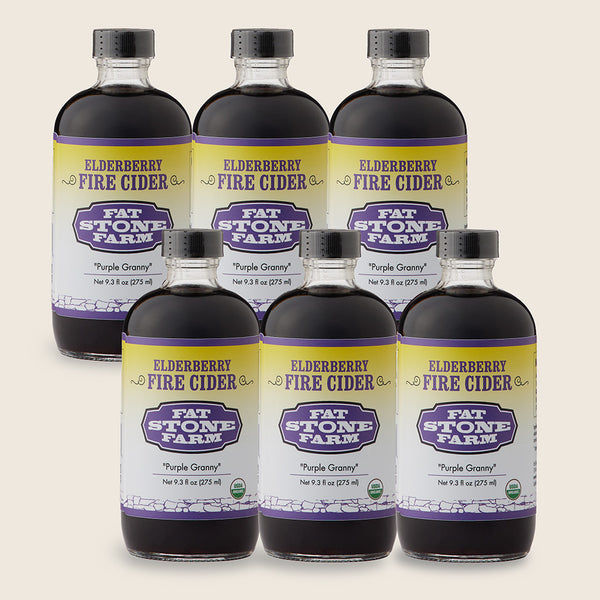 Elderberry Fire Cider, 6 pack, organic