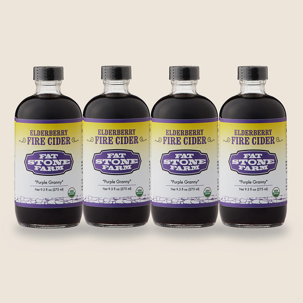 Elderberry Fire Cider, 4 Pack, organic