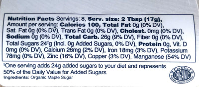 *NEW* Organic Maple Sugar, 4.5 oz
