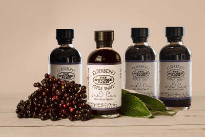 Four Pack Travel Size Elderberry Apple Shots